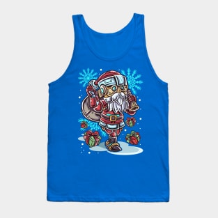 Christmas Santa Claus Robot Tank Top